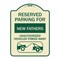 Signmission Reserved Parking for New Fathers Unauthorized Vehicles Towed Away Alum, 24" x 18", TG-1824-23091 A-DES-TG-1824-23091 - alternate 1